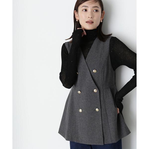 【美品】NATURAL BEAUTY BASIC メタルボタン ペプラム ジレ メタルボタンペプラムジレ | NATURAL BEAUTY BASIC（ナチュラル