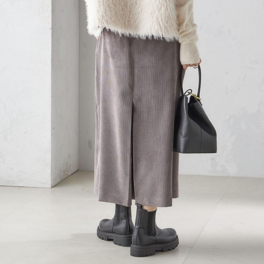 SHIPS（シップス） 〈洗濯機可能〉コーデュロイ セミフレア スカート