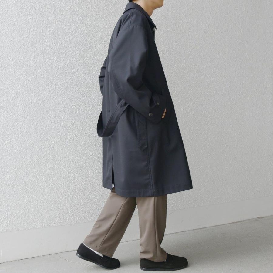 ステンカラーコート コート 「ユニセックスアイテム」ミックスツイード