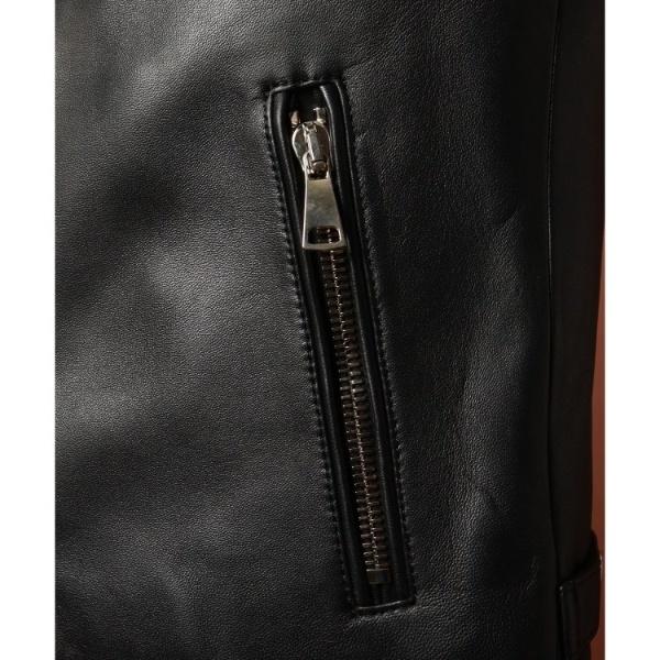 【訳アリ新品】干場義雅　DRESSTERIOR　レザーライダース　S 干場義雅×DRESSTERIOR】レザーライダースジャケット（ライダース