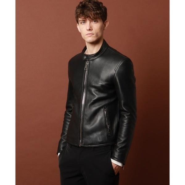 【訳アリ新品】干場義雅　DRESSTERIOR　レザーライダース　S 干場義雅×DRESSTERIOR】レザーライダースジャケット
