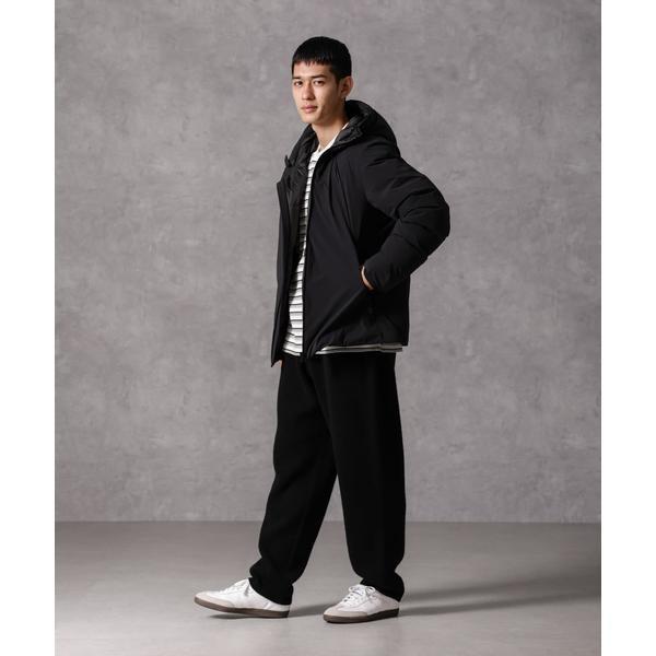 「西川ダウン(R)」スポーティーフードダウン Lサイズ ブラック 美品 西川ダウン(R)」スポーティー フード ダウン