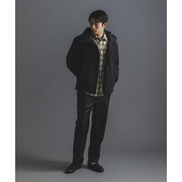 「西川ダウン(R)」スポーティーフードダウン Sサイズ ブラック 美品 西川ダウン(R)」スポーティー フード ダウン