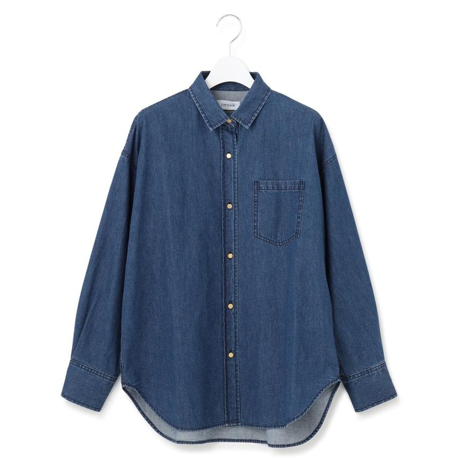 23区（ニジュウサンク） 【洗える】ライトダンガリー 2WAY シャツ