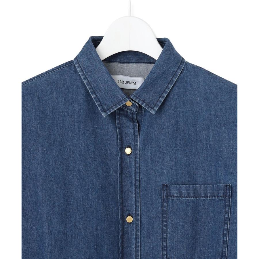 23区（ニジュウサンク） 【洗える】ライトダンガリー 2WAY シャツ