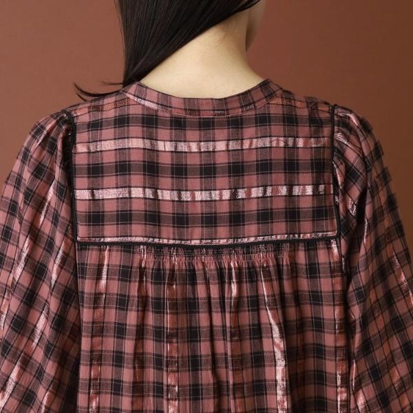 DRESSTERIOR SARA MALLIKA（サラマリカ）Cotton Check Shirring Long