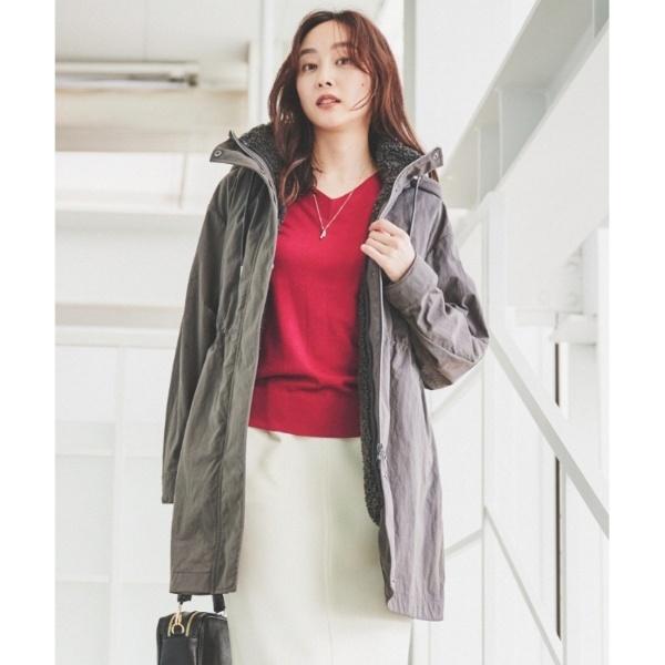 UNTITLED 【フード取り外し可ロング丈】ボアライナー付きコート