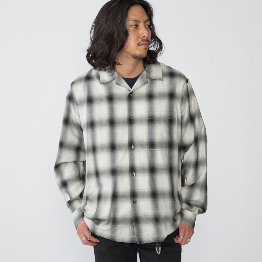 SHIPS（シップス） SHIPS: オンブレ チェック オープンカラー シャツ