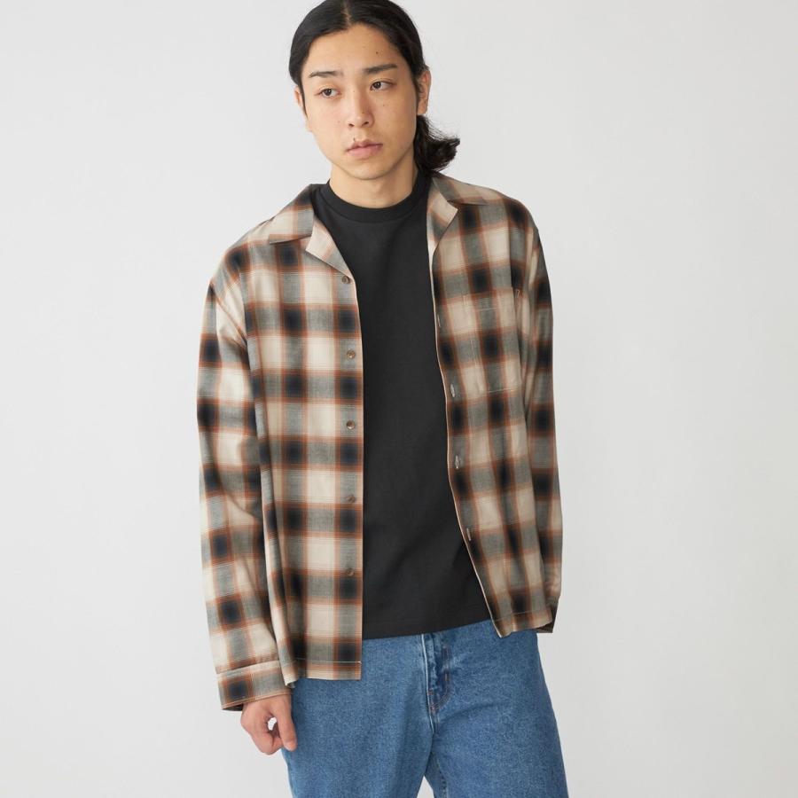 ダブルタップス 08AW オープンカラーオンブレチェックシャツ サイズS メンズ SHIPS（シップス） SHIPS: オンブレ チェック オープンカラー シャツ