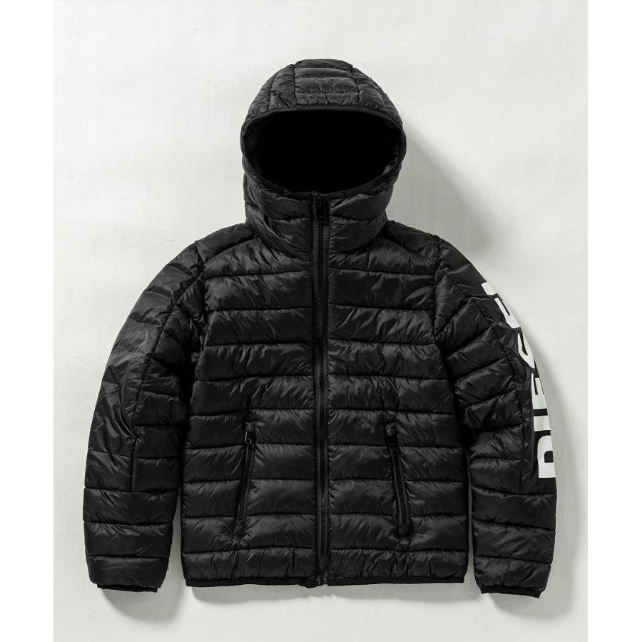DIESEL Kids ＆ Junior ブランドロゴジップアップフーディーダウン 