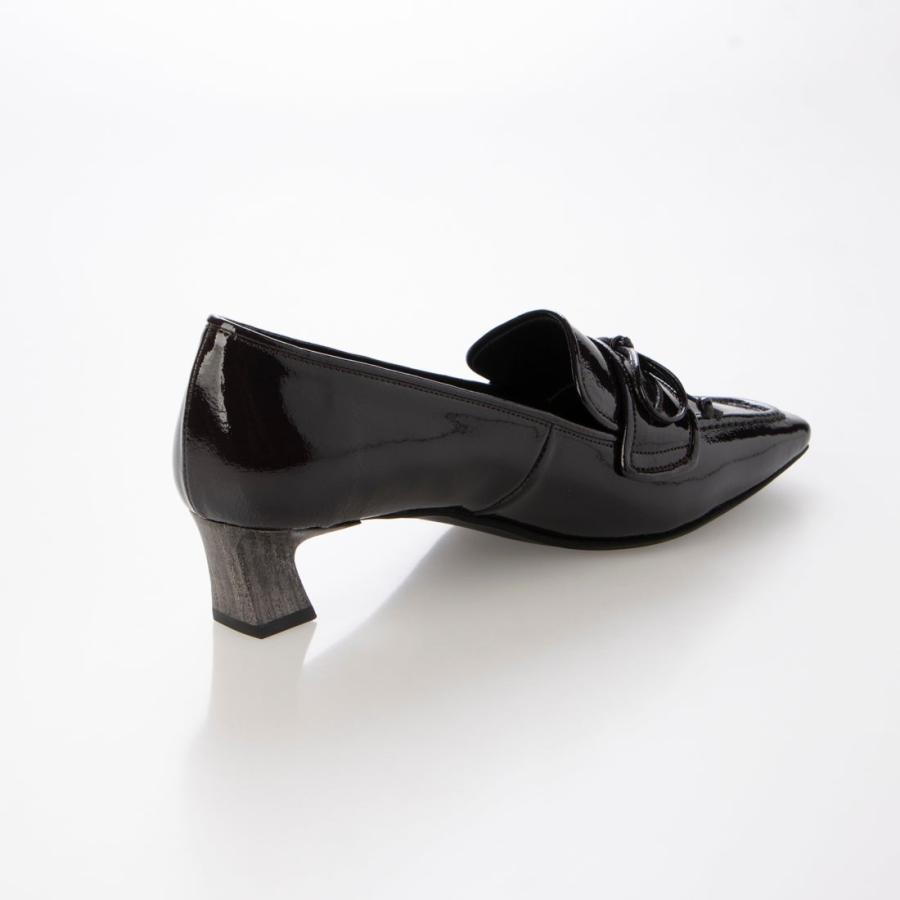 WORKS（ワークス） 24秋冬新作4cm本革スクエアトウローファーパンプス