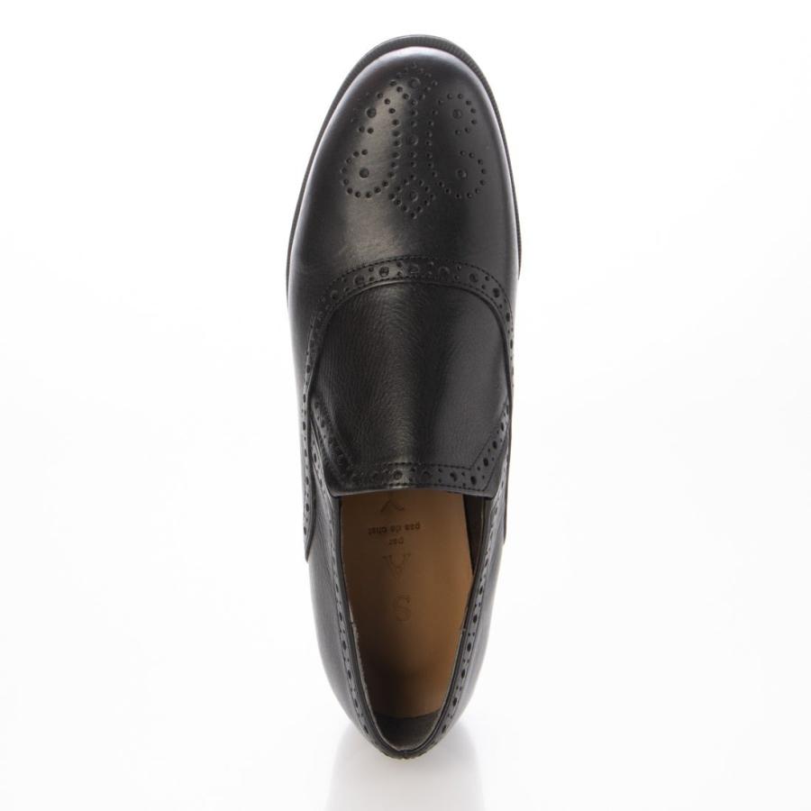 SAYA 24秋冬新作フラット本革ラウンドトウブローグスリッポン