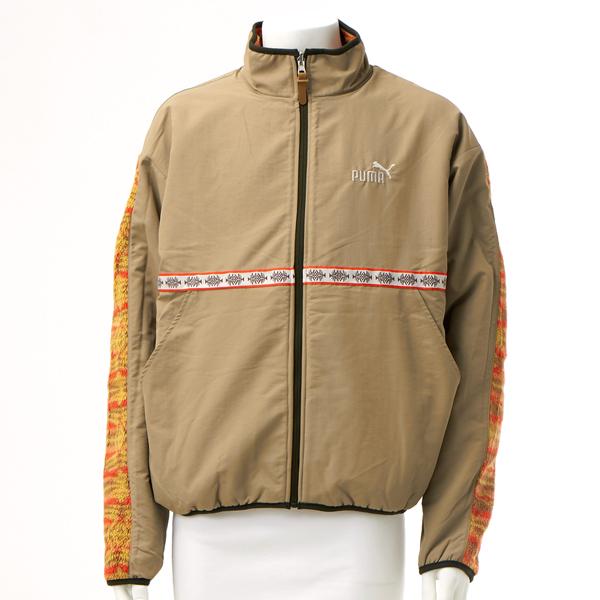 【新品】PUMA リバーシブルマウンテンパーカー M ストライプ／ボーダー PUMA（プーマ） PUMA/プーマ/CORE HERITAGE リバーシブル AOP