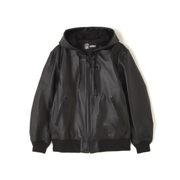 E22未使用✨　AVIREX コート レザージャケット　ブラック　直営店別注✨ AVIREX コート ジャケット 「直営店別注」 COMFORTABLE LEATHER