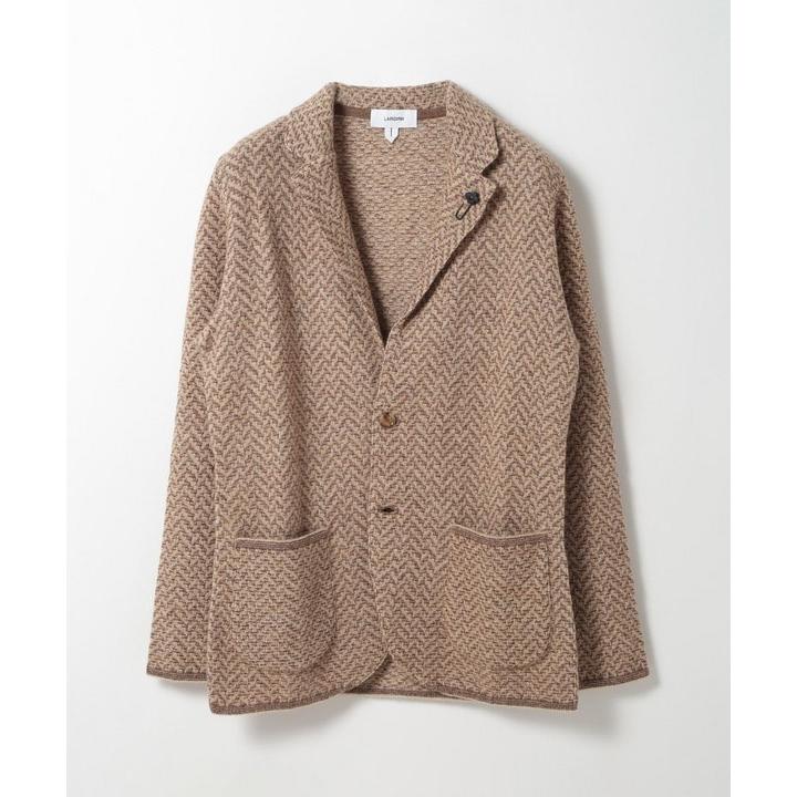 【LARDINI/ラルディーニ】アルパカウールヘリンボーンジャージジャケットの画像