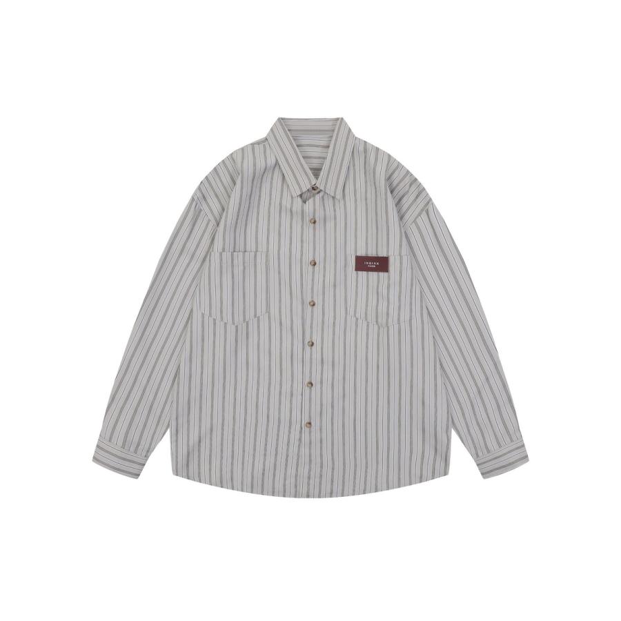 HOOK】古着風ストライプ総柄ビッグシャツ : マルイ(丸井)Yahoo!店 