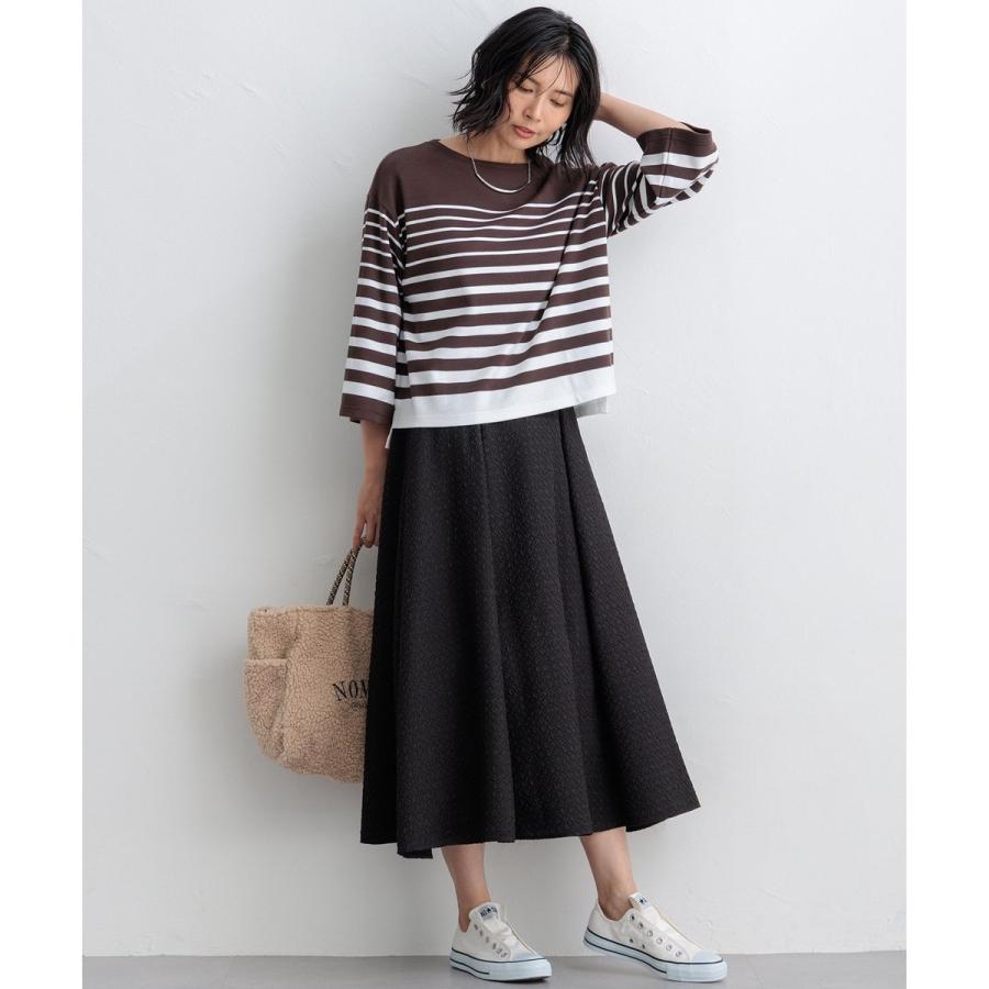 新品タグ付き【洗える】23区 プレザンスジャカードタックスカート 44 ブラック 洗える】プレザンスジャカード タックスカート / 23区