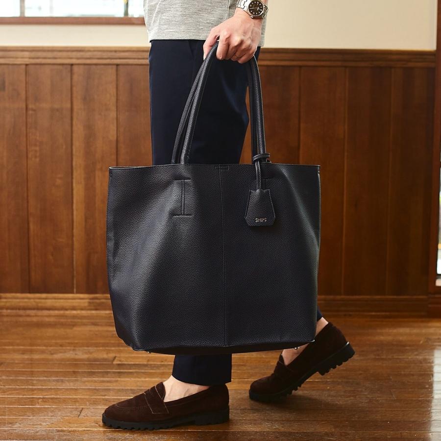 SHIPS（シップス） 【WEB限定】SHIPS: 合成皮革 ビズ トート バッグ