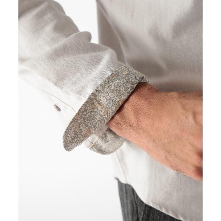 MEN'S BIGI（メンズビギ） コットンカシミアヘリンボーンシャツ