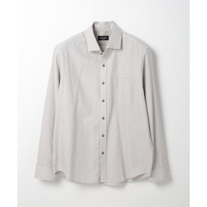 MEN'S BIGI（メンズビギ） コットンカシミアヘリンボーンシャツ