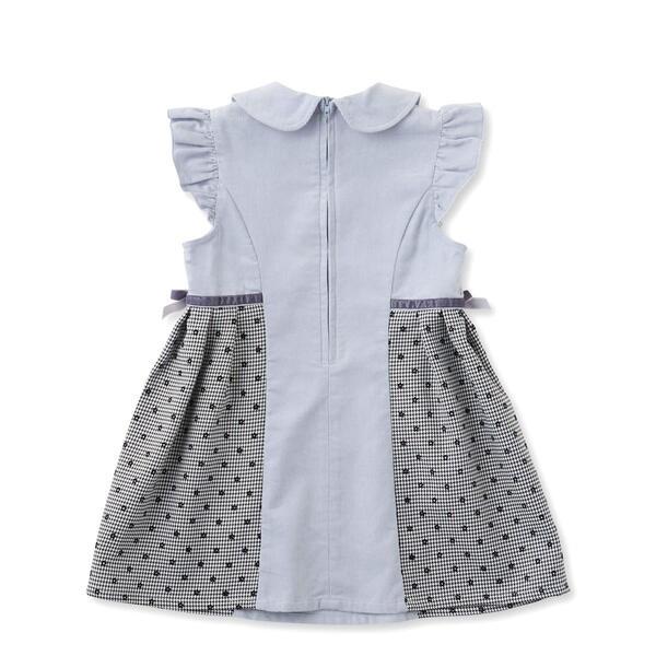 SLAP SLIP 【お揃い】千鳥格子小花柄コールテンサイド切り替え肩