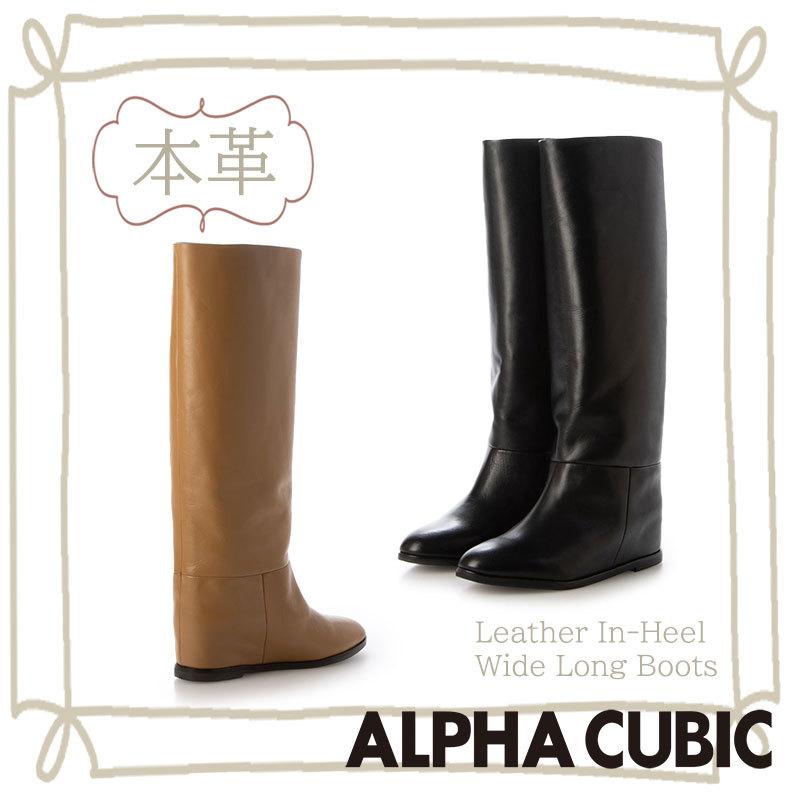 ALPHA CUBIC（アルファ キュービック） 【本革】インヒール ワイド