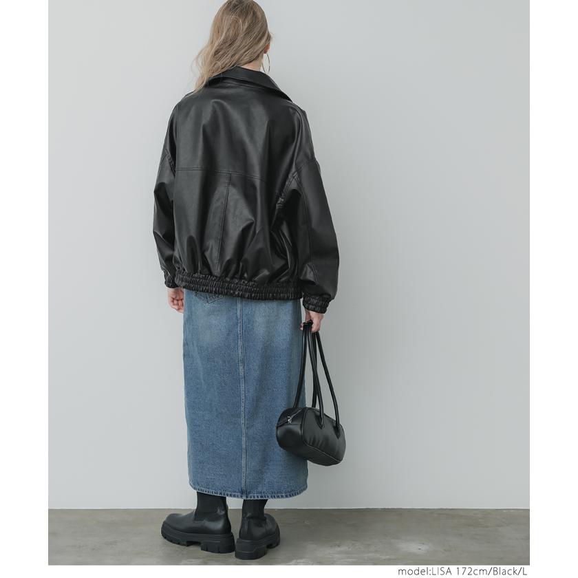 coca（コカ） フェイクレザーオーバーサイズジャケット 全2色 : マルイ
