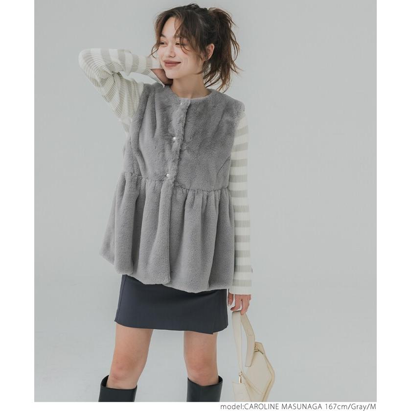 formo フォルモ　チェックベスト　ペプラム フォームニット ペプラムベスト｜トゥモローランド 公式通販