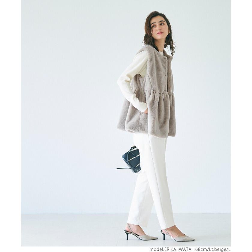 coca（コカ） ファーペプラムベスト 全3色 : マルイ(丸井)Yahoo!店