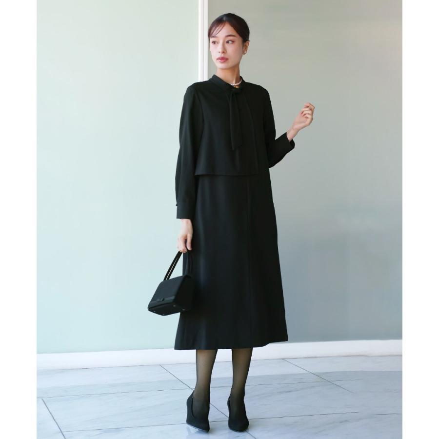 洗濯機で洗える】喪服 WEB限定/アシンメトリーボウタイデザイン