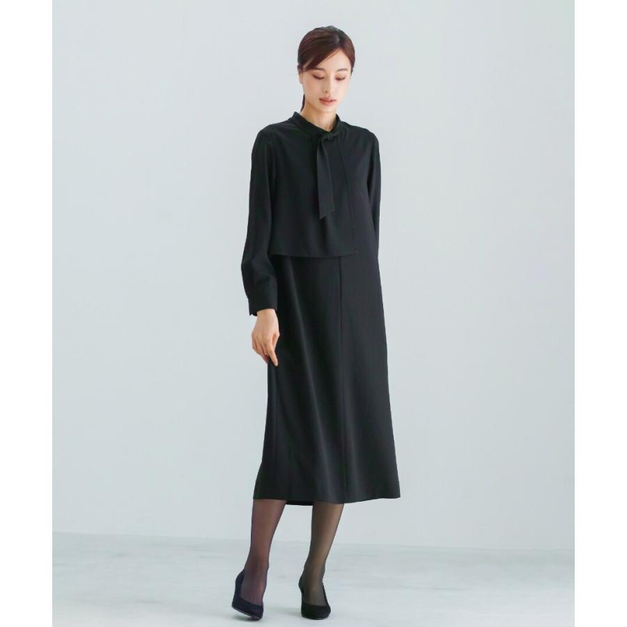 喪服・礼服【洗えるフォーマル】アシンメトリーボウタイデザイン