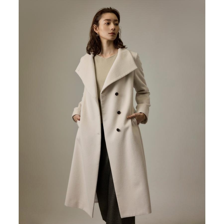 ROPE' ロングコート ベージュ ROPE'（ロペ） ステンカラーコート 38 クリーム レディース : ZOZOTOWN
