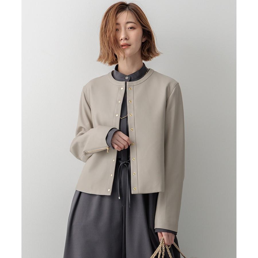 【美品】23区 ニジュウサンク シングル ライダース ノーカラー ラムレザー 23区（ニジュウサンク） ラムレザー ノーカラージャケット : マルイ