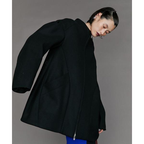 【美品】UN3D. TUCK SHOULDER MIDDLE COAT 36 UN3D.／アンスリード／TUCK SHOULDER MIDDLE COAT