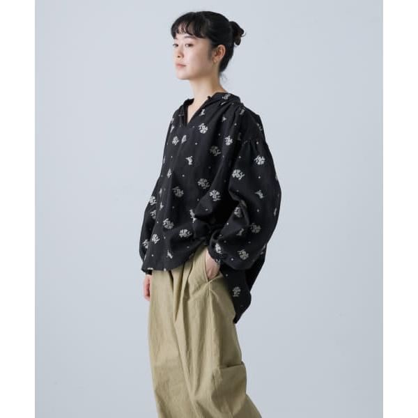 かぐれ　リネンスモックブラウス かぐれ クロスステッチスモックブラウス : マルイ(丸井)Yahoo!店