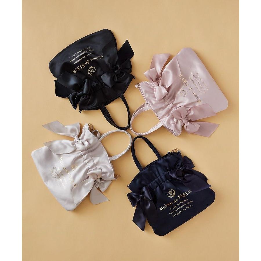 Maison de FLEUR（メゾンドフルール） ダブルリボン2Wayトートバッグ