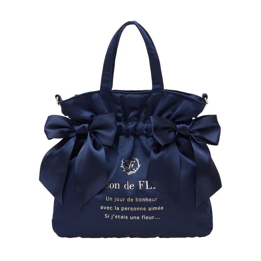 Maison de FLEUR（メゾンドフルール） ダブルリボン2Wayトートバッグ