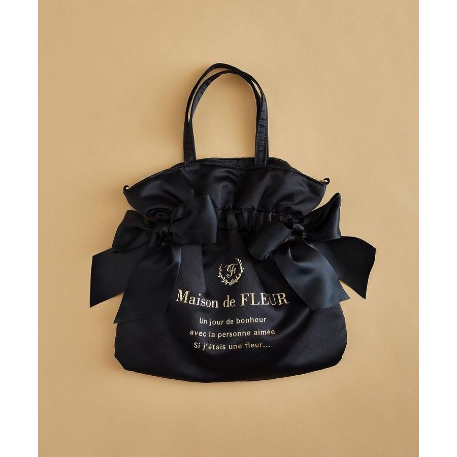 Maison de FLEUR（メゾンドフルール） ダブルリボン2Wayトートバッグ