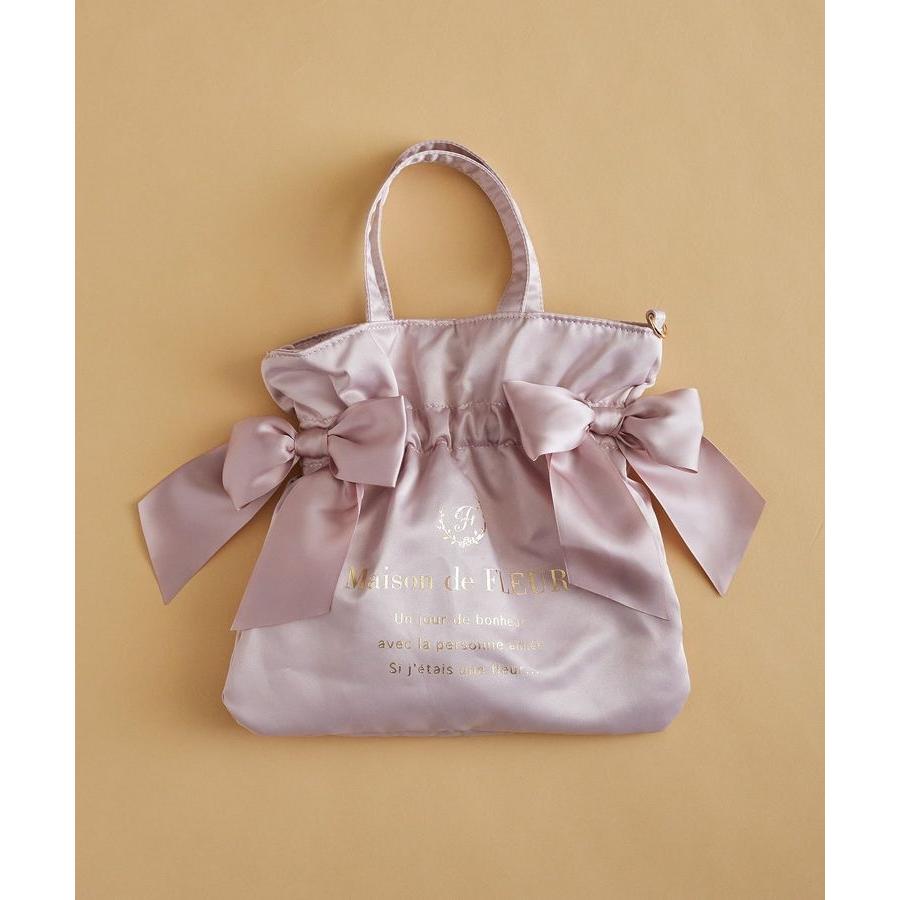 Maison de FLEUR（メゾンドフルール） ダブルリボン2Wayトートバッグ