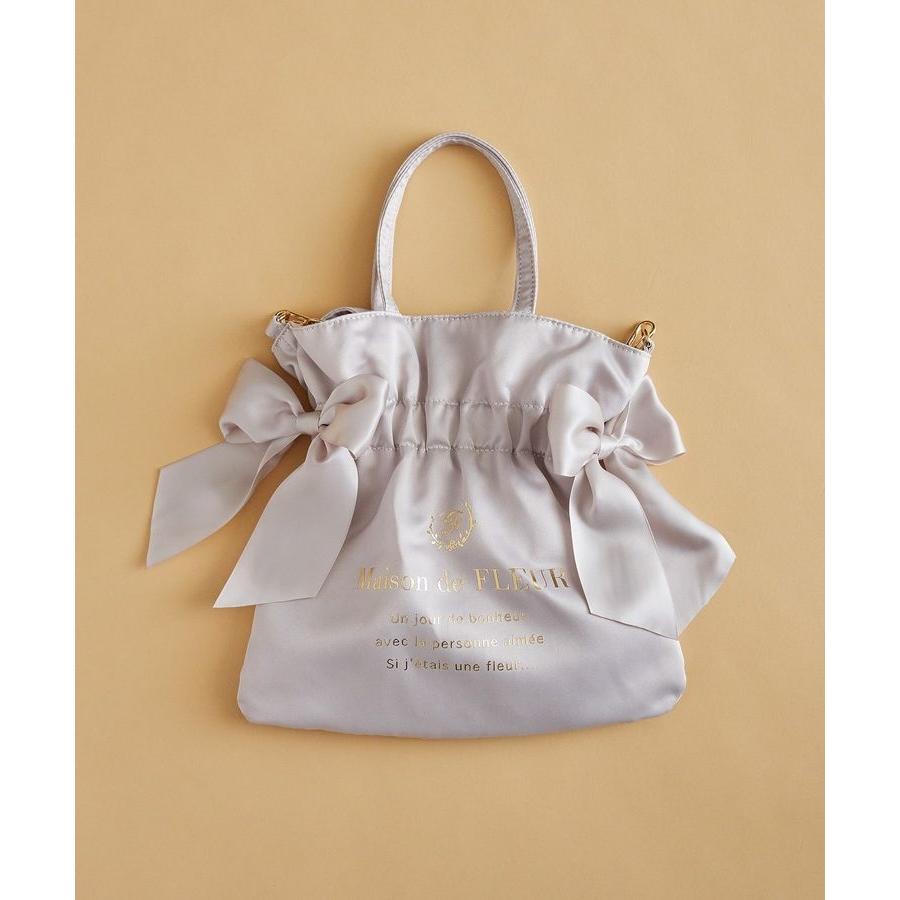 Maison de FLEUR（メゾンドフルール） ダブルリボン2Wayトートバッグ