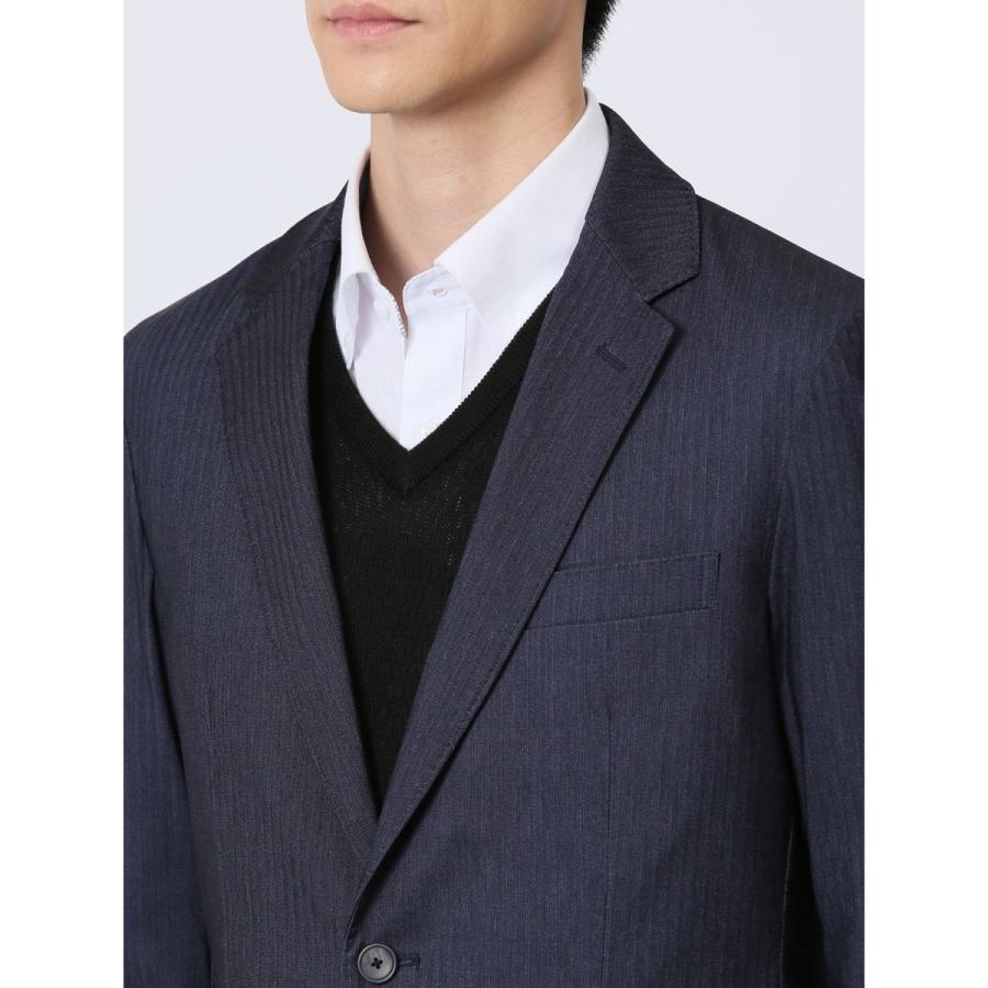 TAKA-Q（タカキュー） クロスストレッチ 2ボタンジャケット ヘリンボン