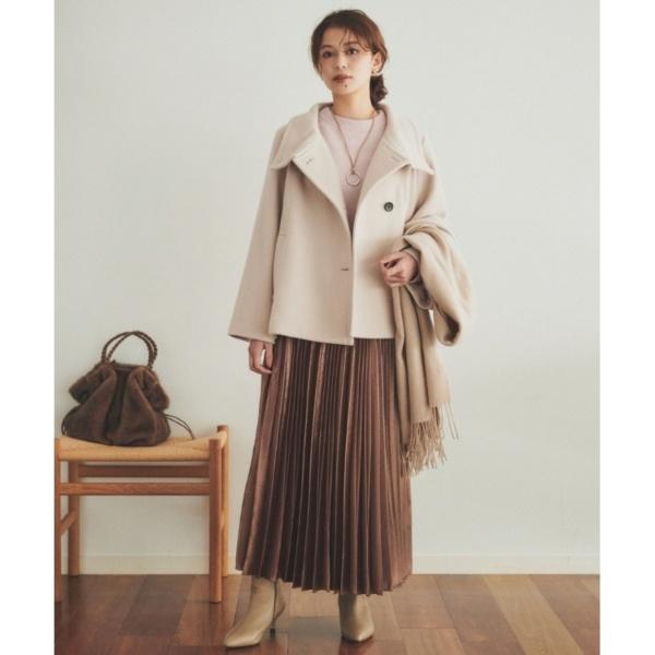 UNTITLED（アンタイトル） 【日本製】2WAYウールショートコート