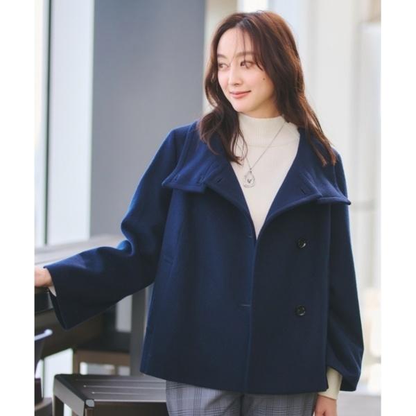 【高級】UNTITLED Pコート ウール 美品 上品 ショートコート UNTITLED（アンタイトル） ピーコート pコート 「エレガントジャケット