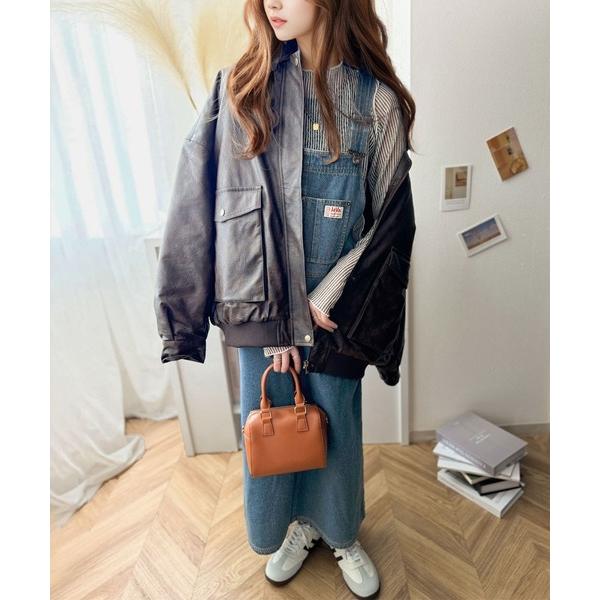 Javaジャバコラボ》大人カジュアル。綿100%ペインターロングデニム