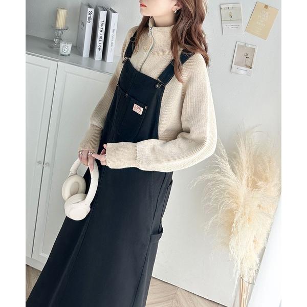 Javaジャバコラボ》大人カジュアル。綿100%ペインターロングデニム