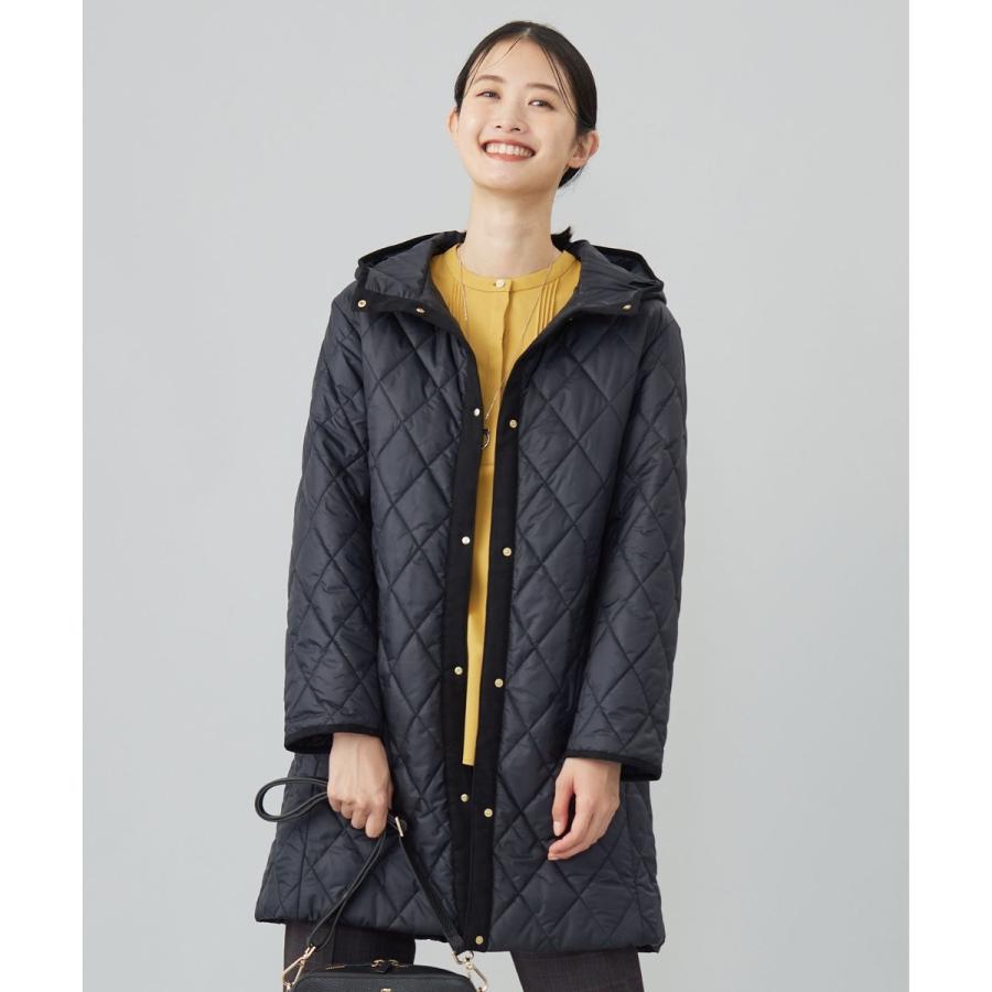 ジェイプレスレディス【洗える】 コンパクトタフタキルティング フーデッド コート J.PRESS（J.プレス） 【WEB限定カラーあり・洗える】コンパクトタフタ