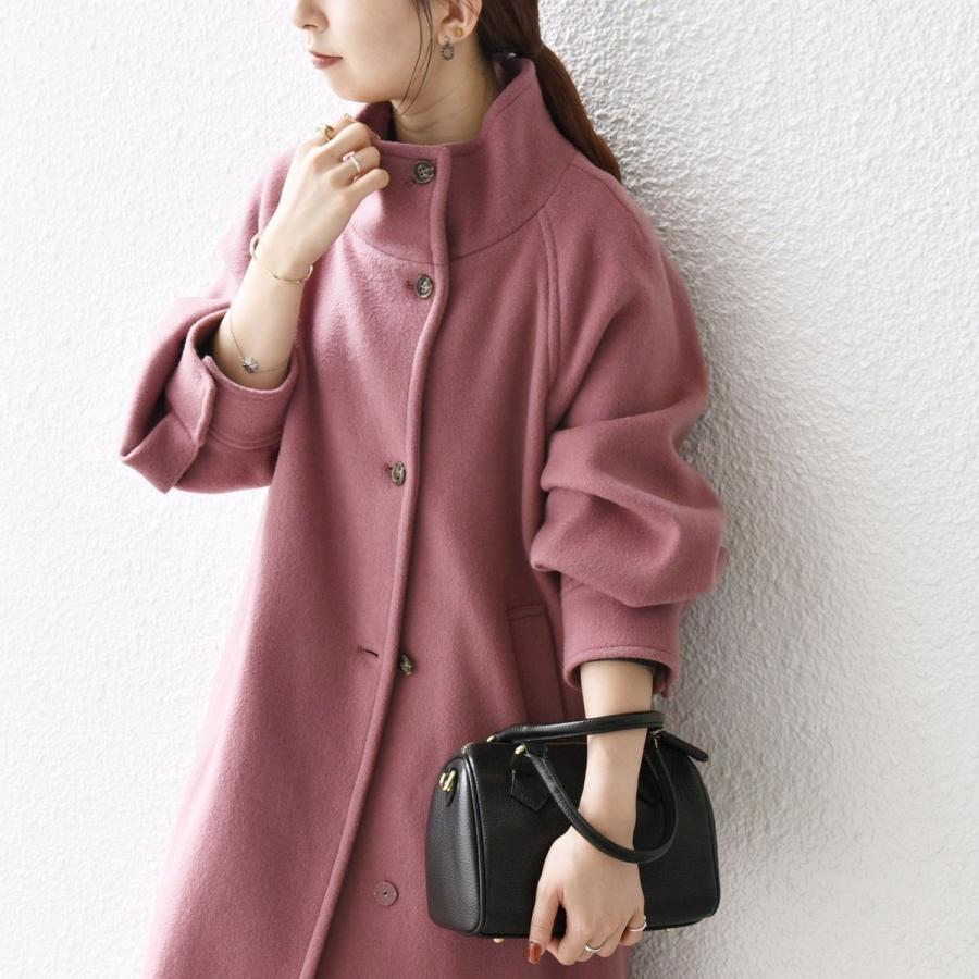 SHIPS any any: ノンミュールジングウール スタンドネック ロング