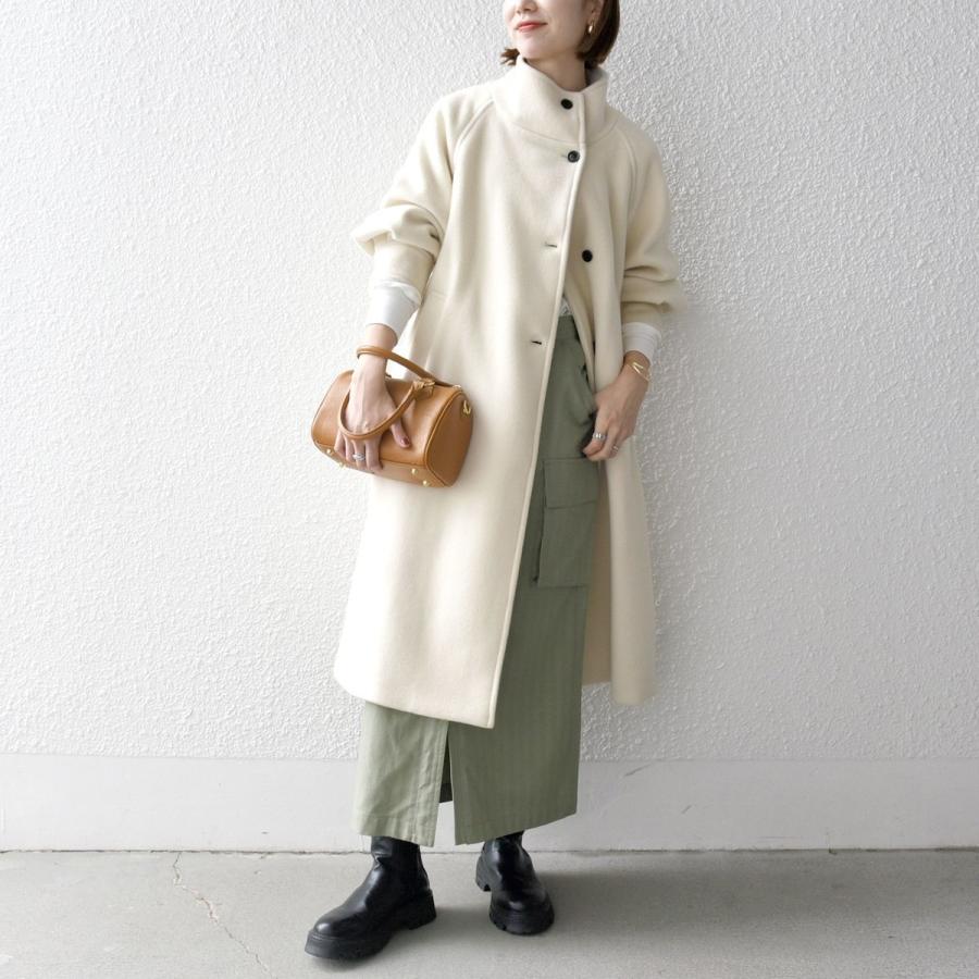 SHIPS any any: ノンミュールジングウール スタンドネック ロング