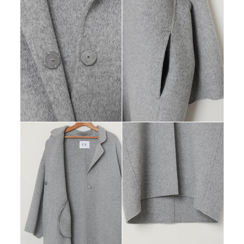 リバー ロング コクーン コート evernavy エバーネイビー