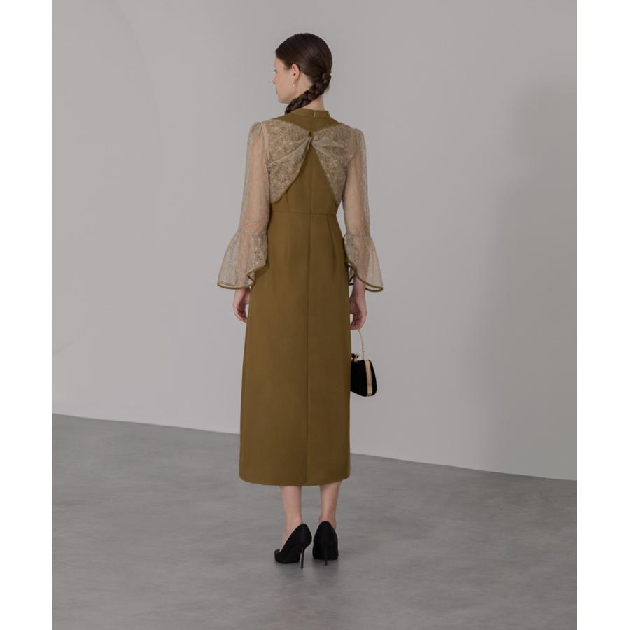 花柄レースパールショートボレロスリットIラインドレス結婚式パーティー二次会 花柄レースパールショートボレロスリットIラインドレス : マルイ(丸井